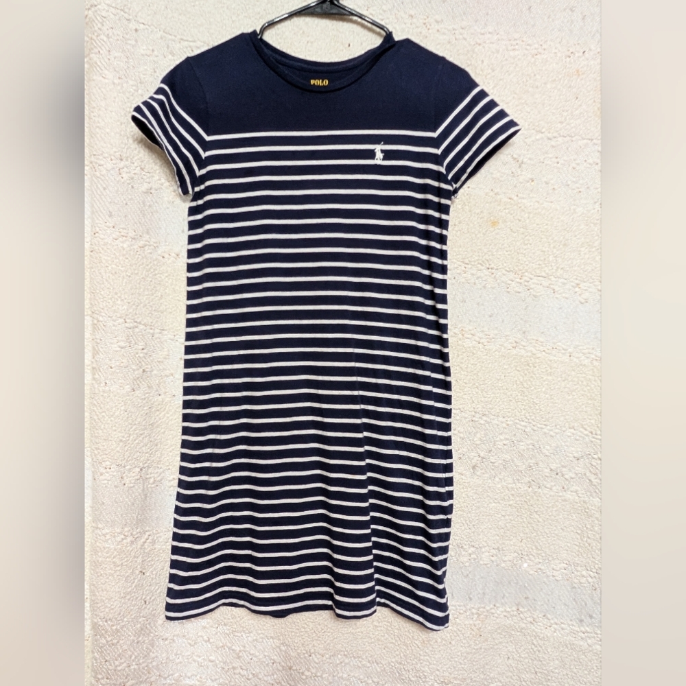 Polo by Ralph Lauren Blue and White Striped Dress